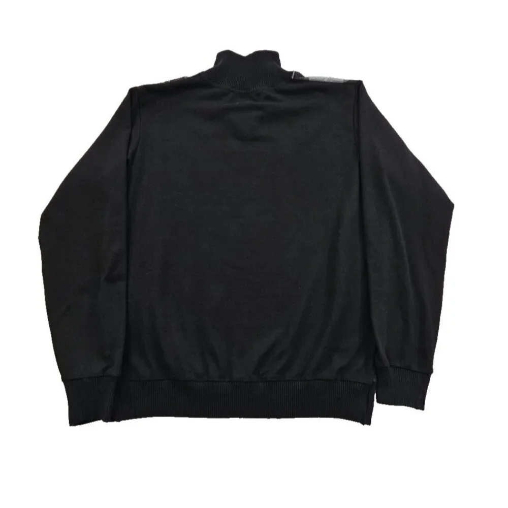 Deluxe Homme 1/4 Zip Pullover Sweater Men's XL Black & Gray‎ Harlequin Luxury